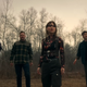 Kinsey and Tyler Locke (center right, Emilia Jones and Connor Jessup) look at a sinister threat while Scot (far left, Petrice Jones) and Will (Aaron Ashmore, center left) join them.